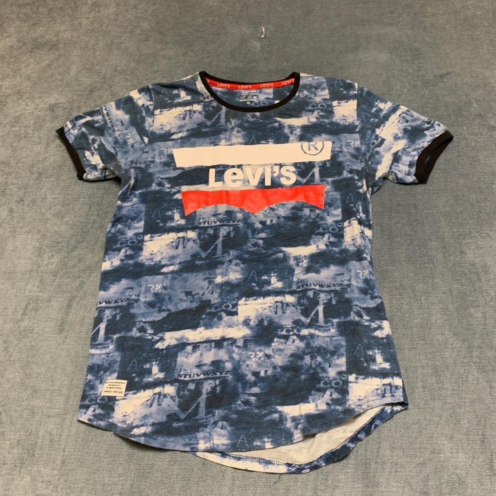 Levi's Zone T-Shirt Mens XL Blue Tie Dye Graphic Cotton Casual Outdoor Tee